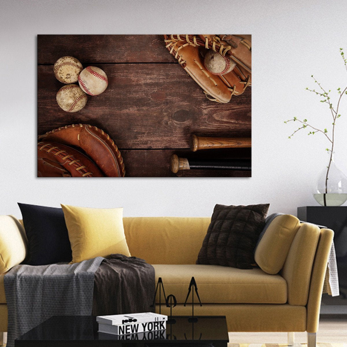 Baseball Memories Multi Panel Canvas Wall Art