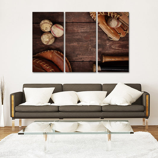 Baseball Memories Multi Panel Canvas Wall Art