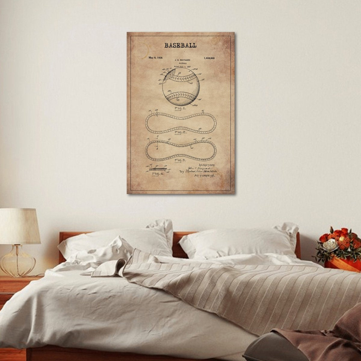 Baseball Patent Canvas Wall Art