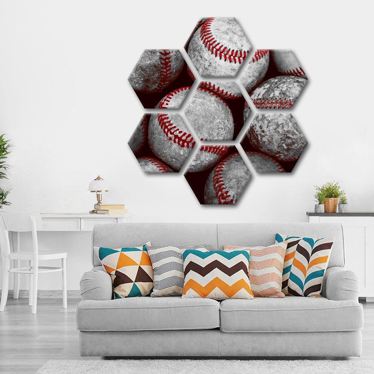 Baseball Pop Multi Panel Canvas Wall Art