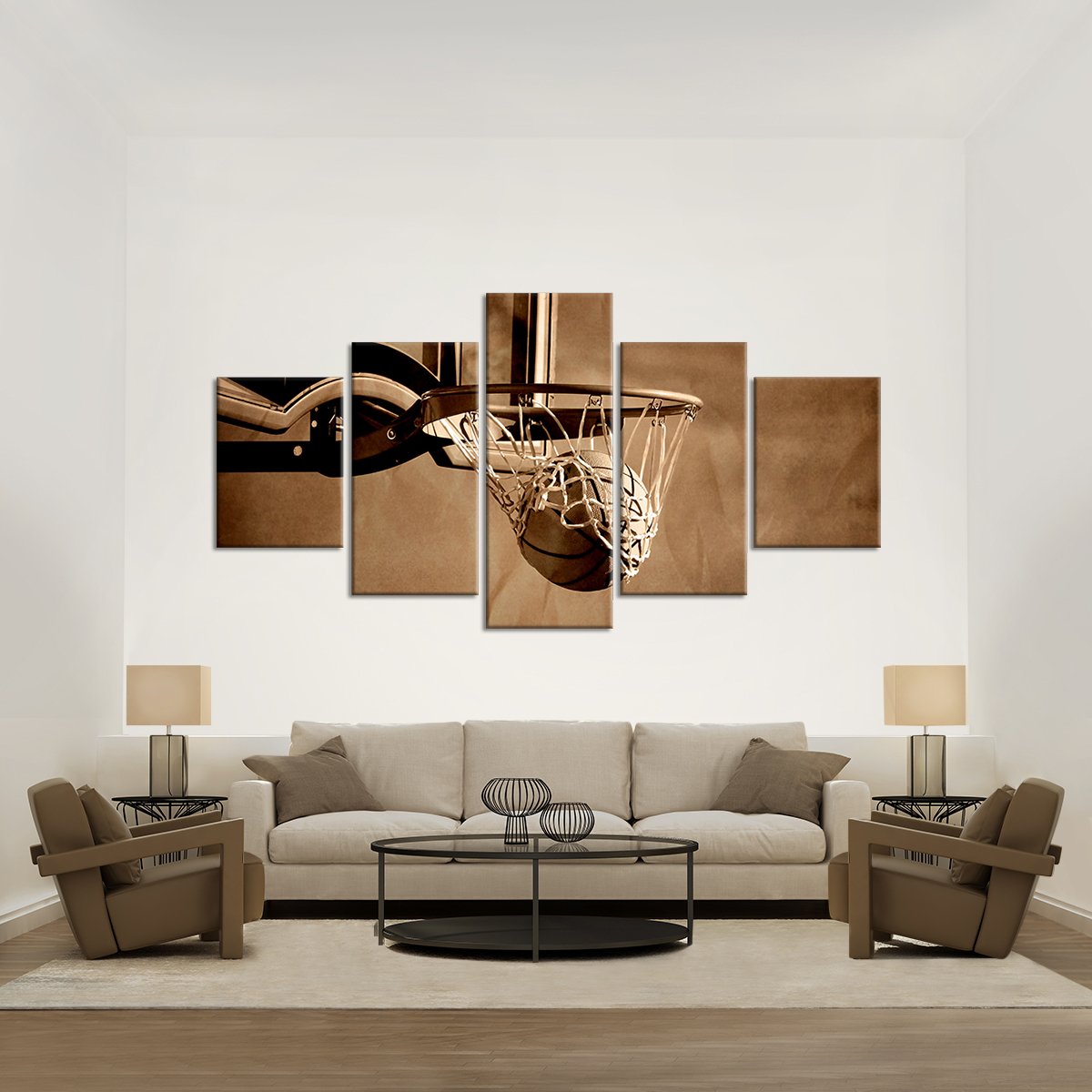 Basket Multi Panel Canvas Wall Art