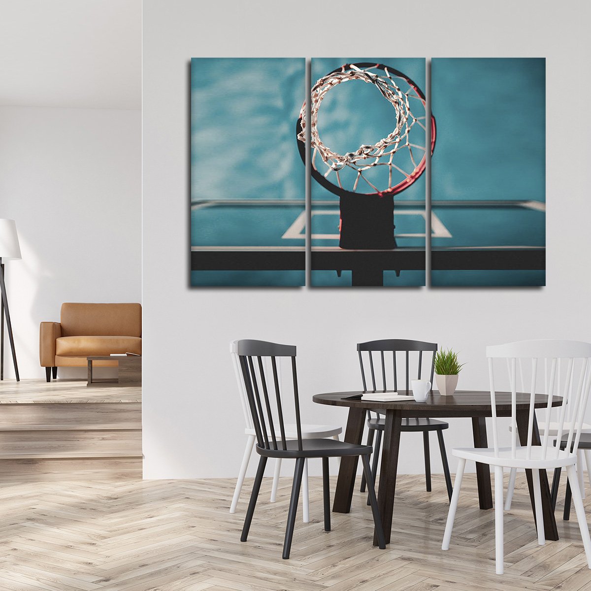 Basketball Hoop Multi Panel Canvas Wall Art