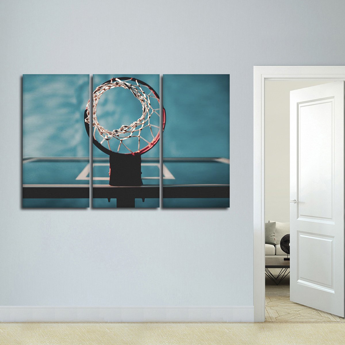 Basketball Hoop Multi Panel Canvas Wall Art