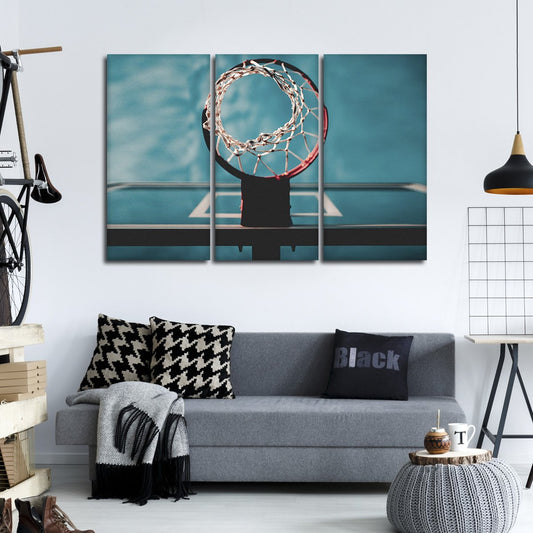 Basketball Hoop Multi Panel Canvas Wall Art
