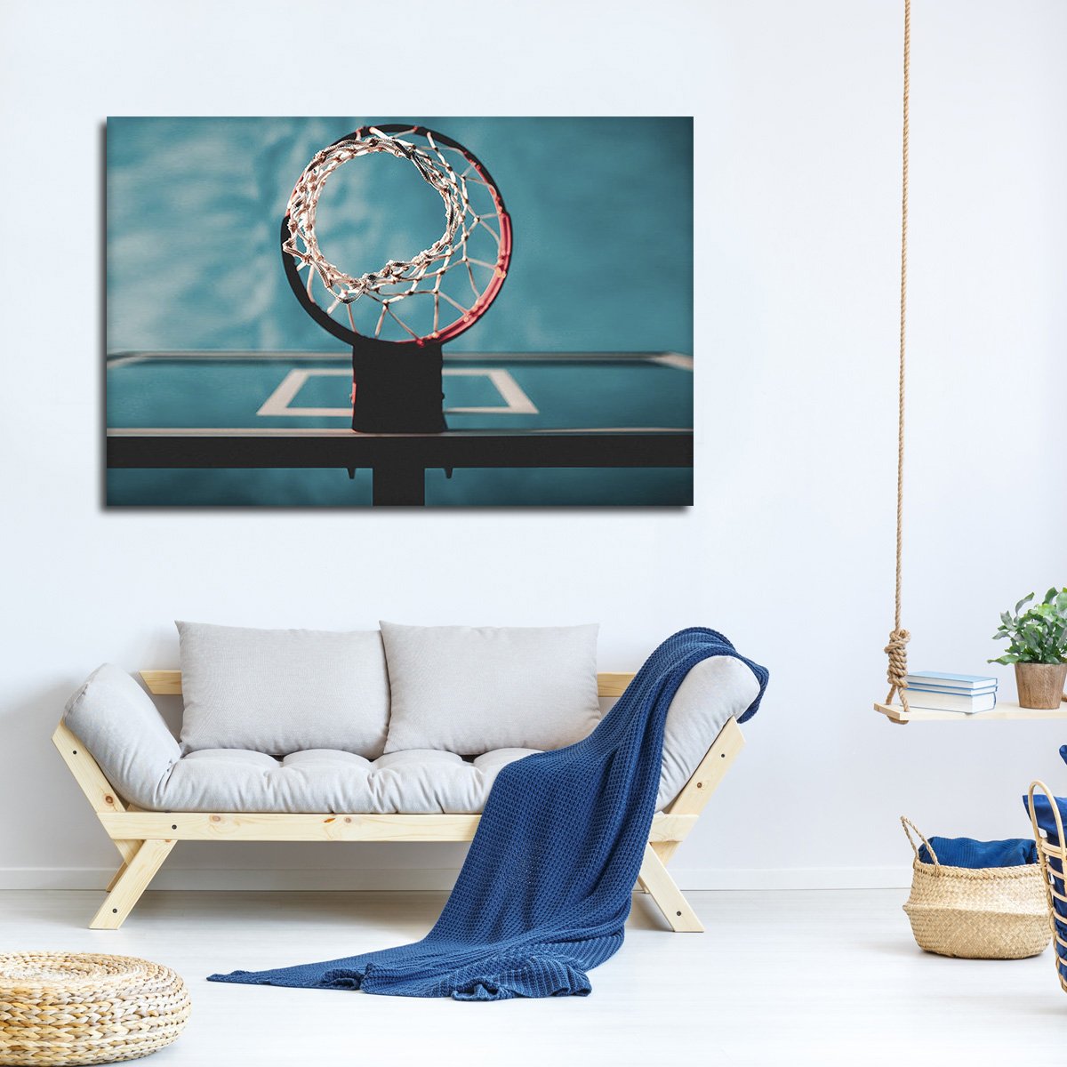Basketball Hoop Multi Panel Canvas Wall Art