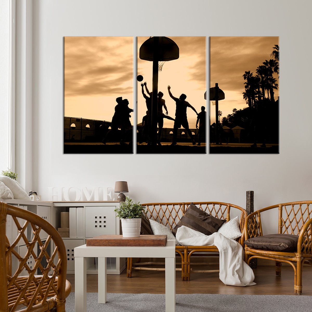 Playing Basketball Wall Art