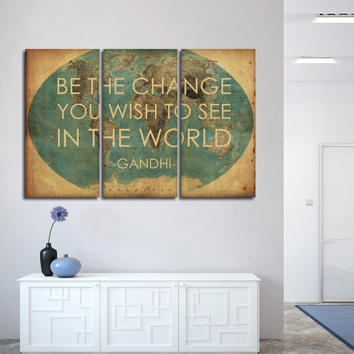 Be The Change Multi Panel Canvas Wall Art