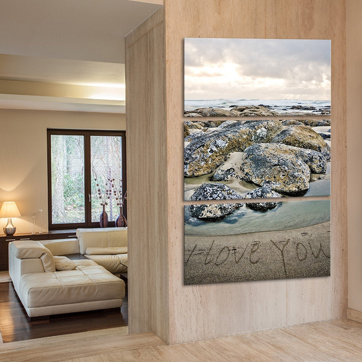 Beach Love Multi Panel Canvas Wall Art