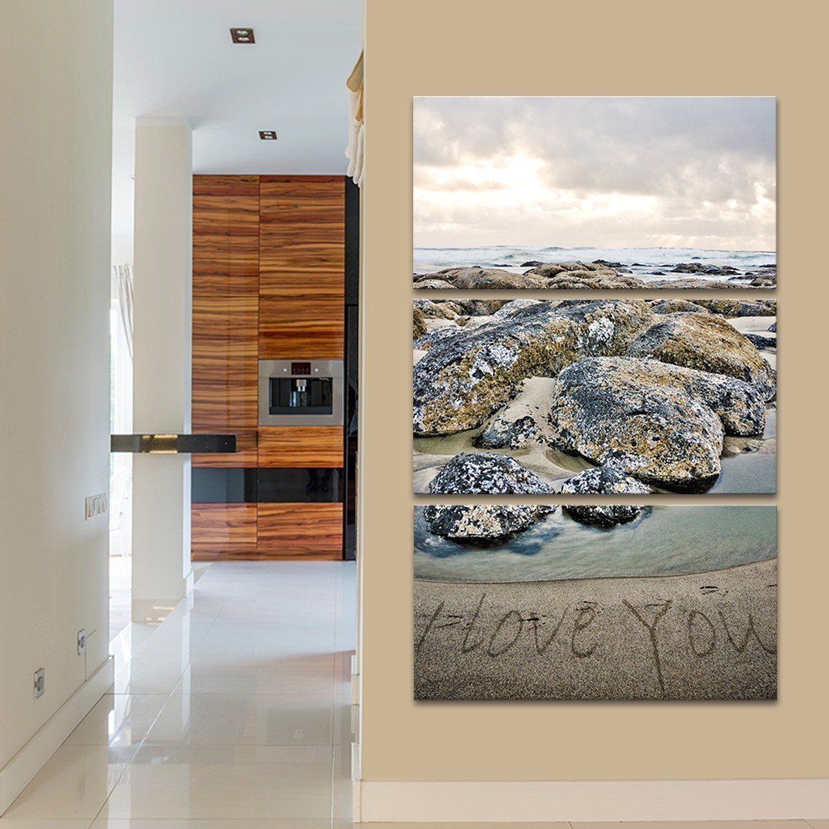 Beach Love Multi Panel Canvas Wall Art