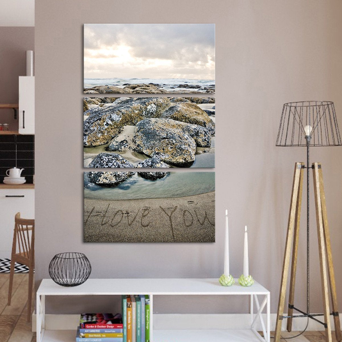 Beach Love Multi Panel Canvas Wall Art