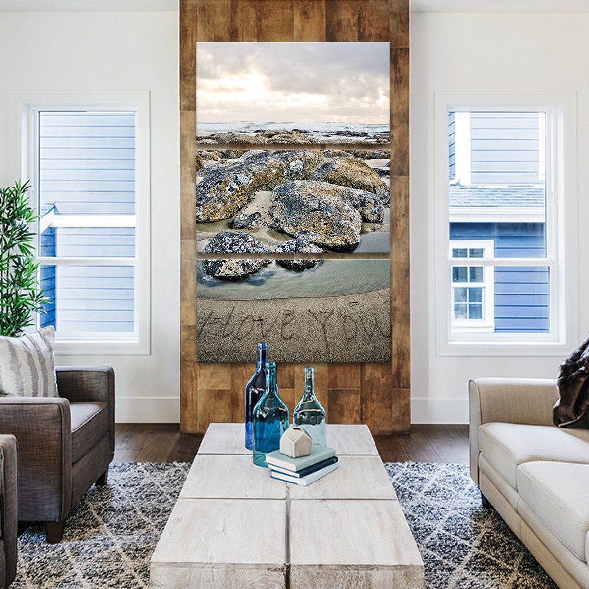 Beach Love Multi Panel Canvas Wall Art