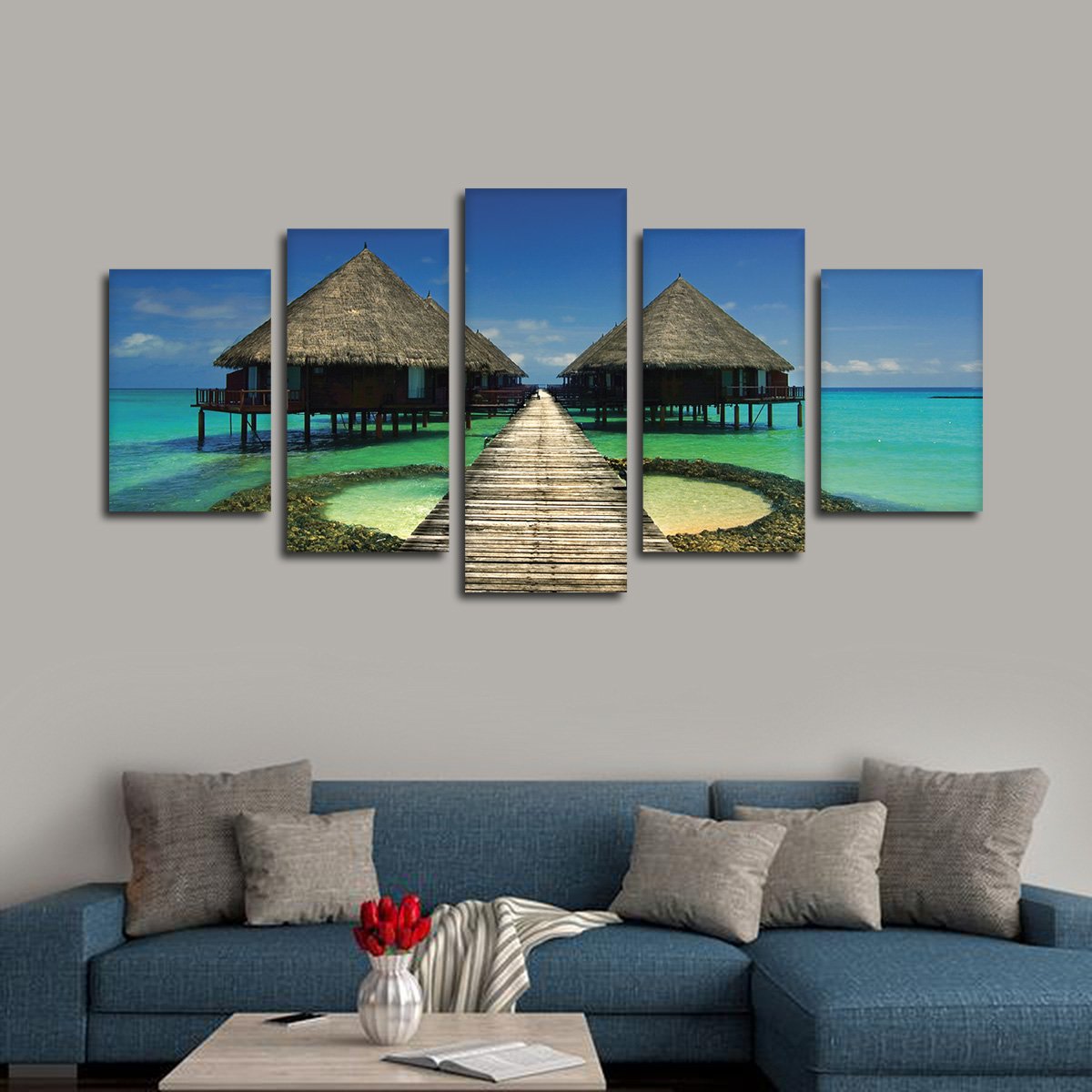 Beautiful Resort Multi Panel Canvas Wall Art
