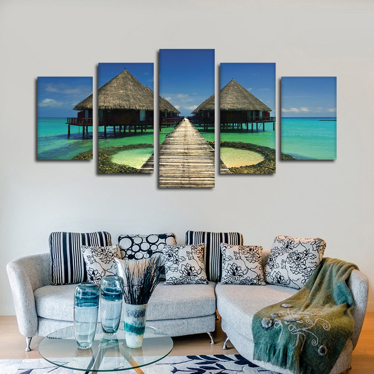 Beautiful Resort Multi Panel Canvas Wall Art