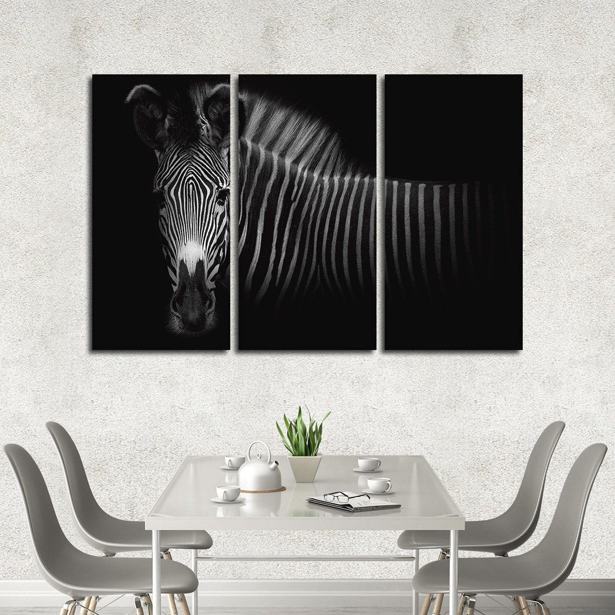 Beautiful Stripes Multi Panel Canvas Wall Art