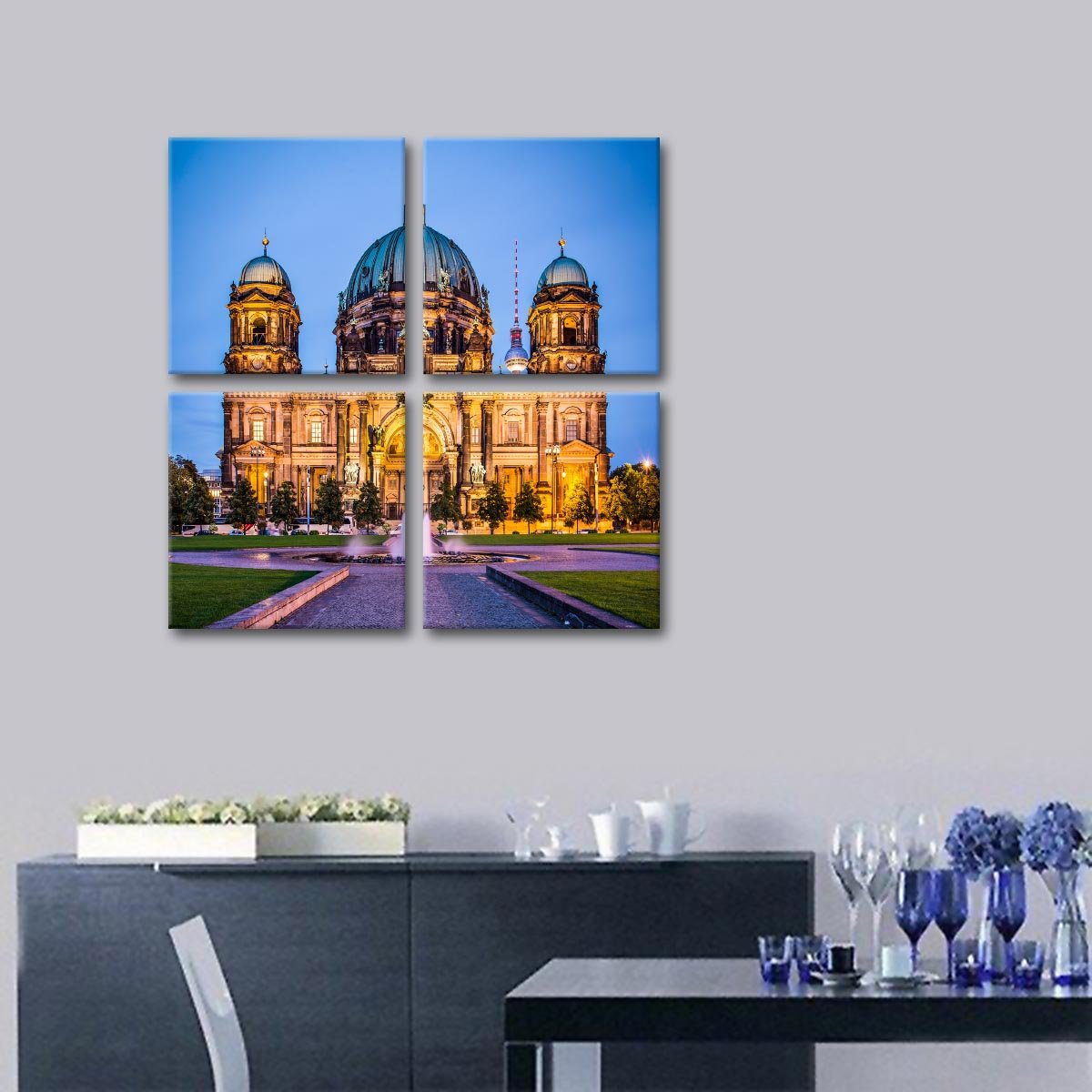 Berlin Cathedral Multi Panel Canvas Wall Art