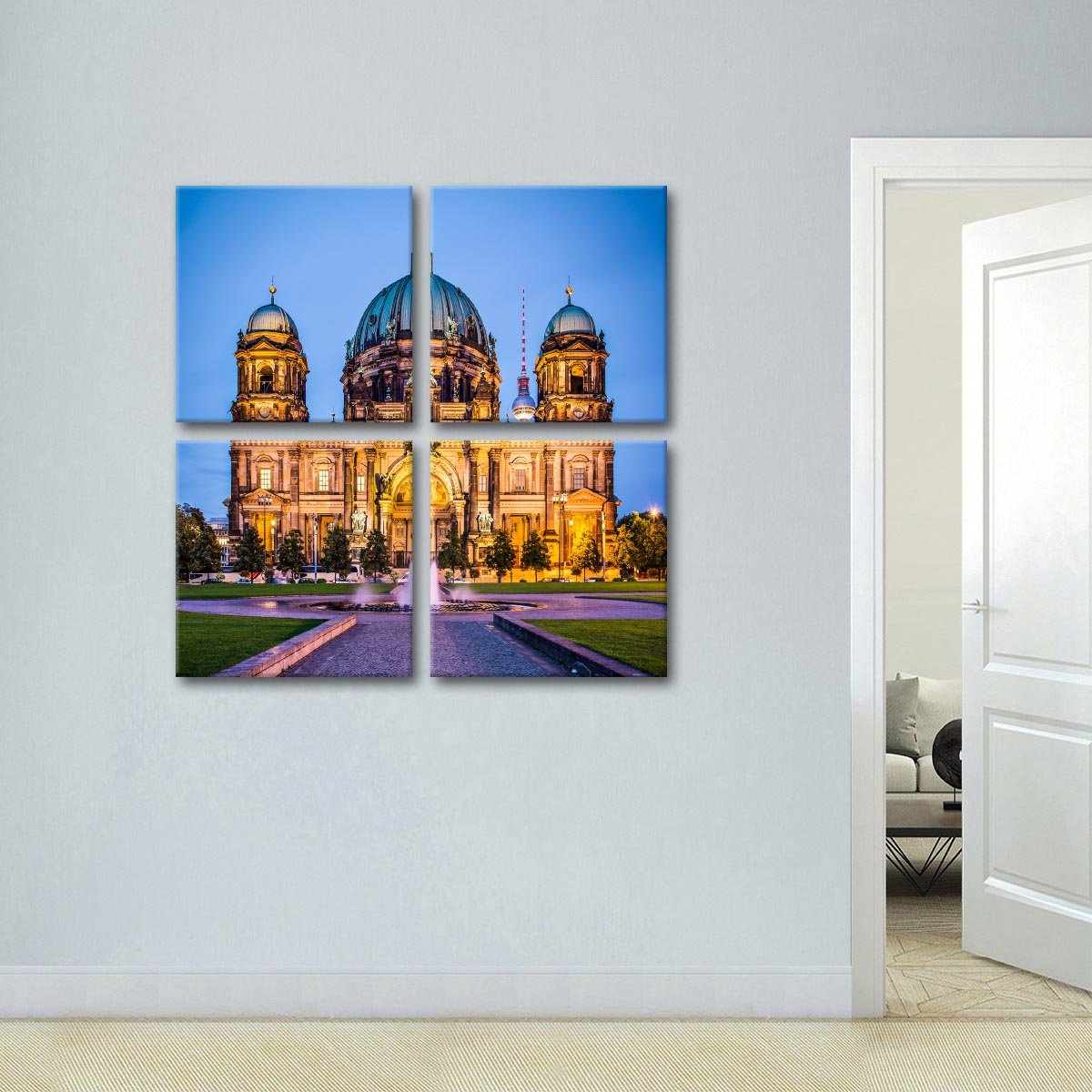 Berlin Cathedral Multi Panel Canvas Wall Art