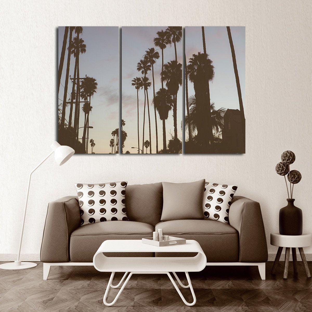 Beverly Hills Palms Multi Panel Canvas Wall Art