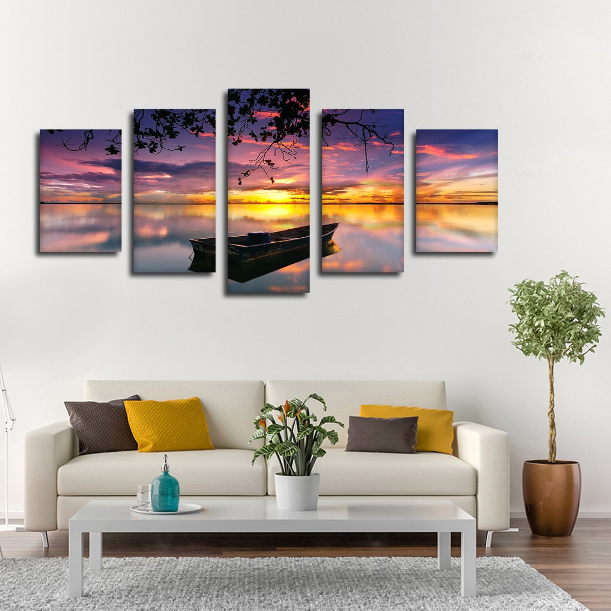 Beyond The Sunset Multi Panel Canvas Wall Art