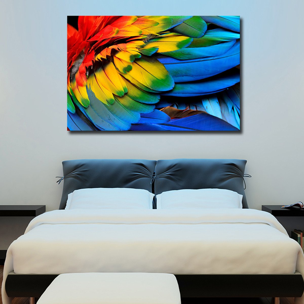 Bird Feathers Multi Panel Canvas Wall Art