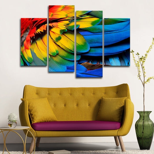 Bird Feathers Multi Panel Canvas Wall Art