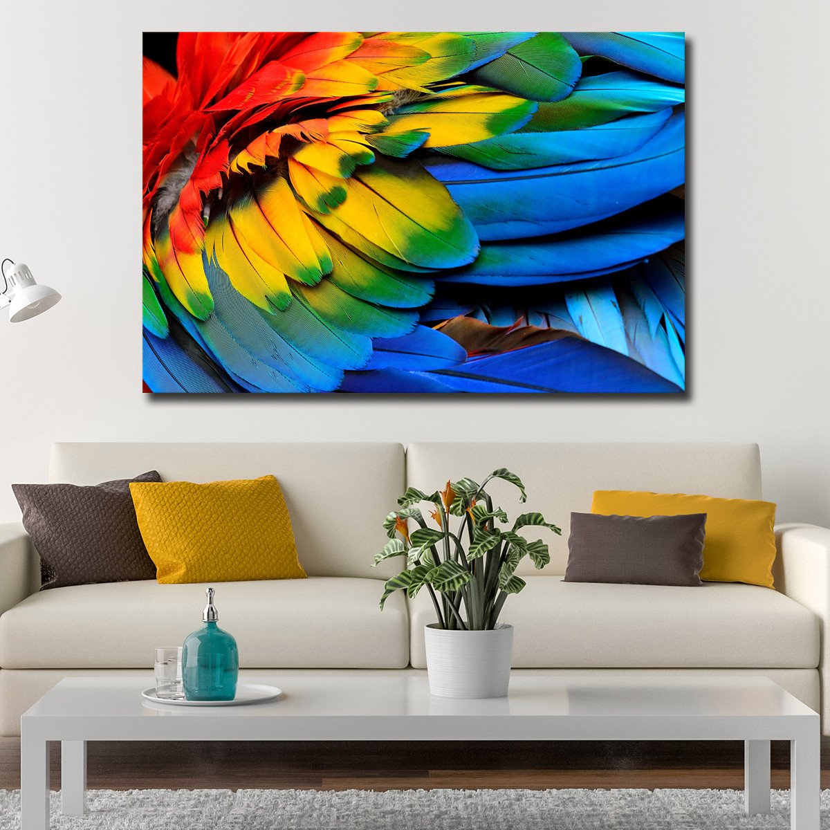 Bird Feathers Multi Panel Canvas Wall Art
