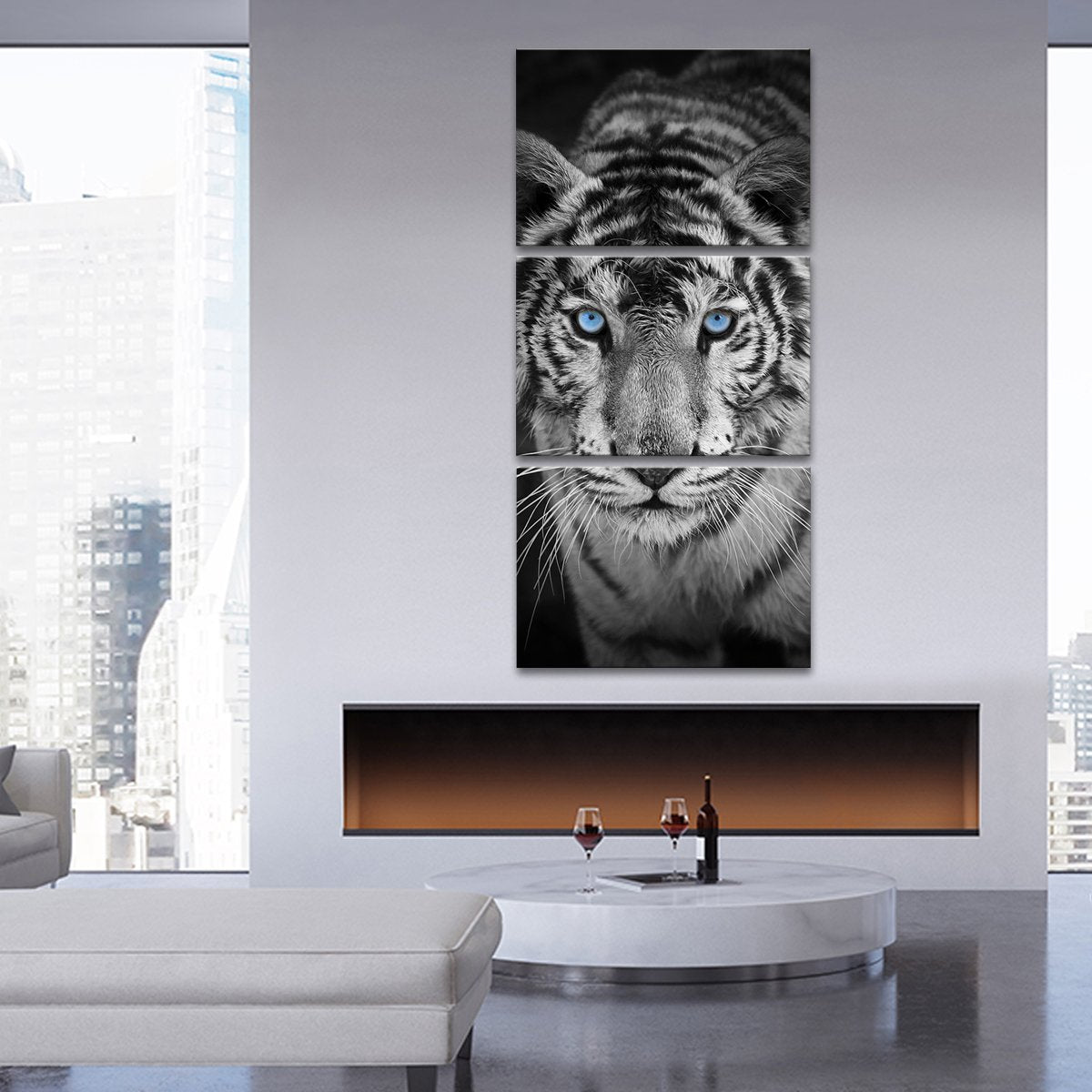 Blue Eye Tiger Multi Panel Canvas Wall Art