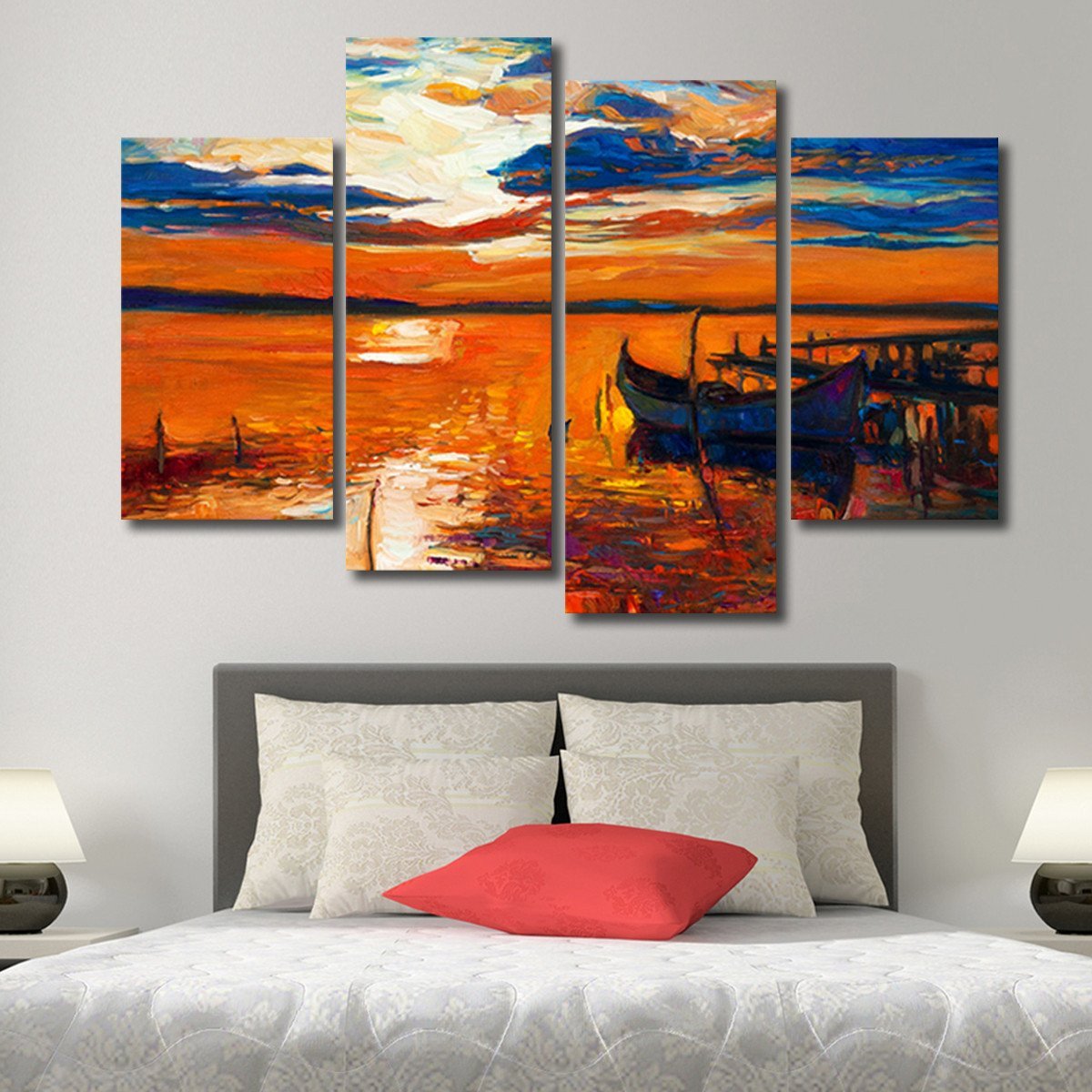 Boat Multi Panel Canvas Wall Art