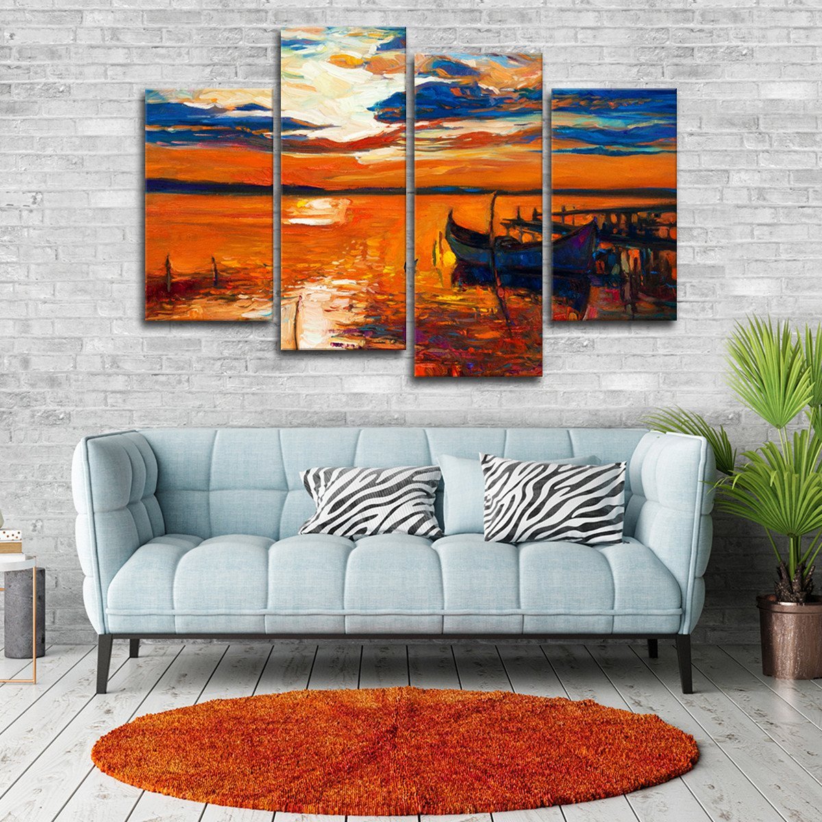 Boat Multi Panel Canvas Wall Art