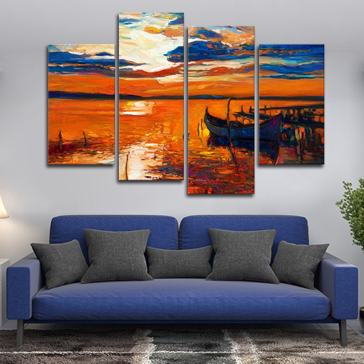 Boat Multi Panel Canvas Wall Art