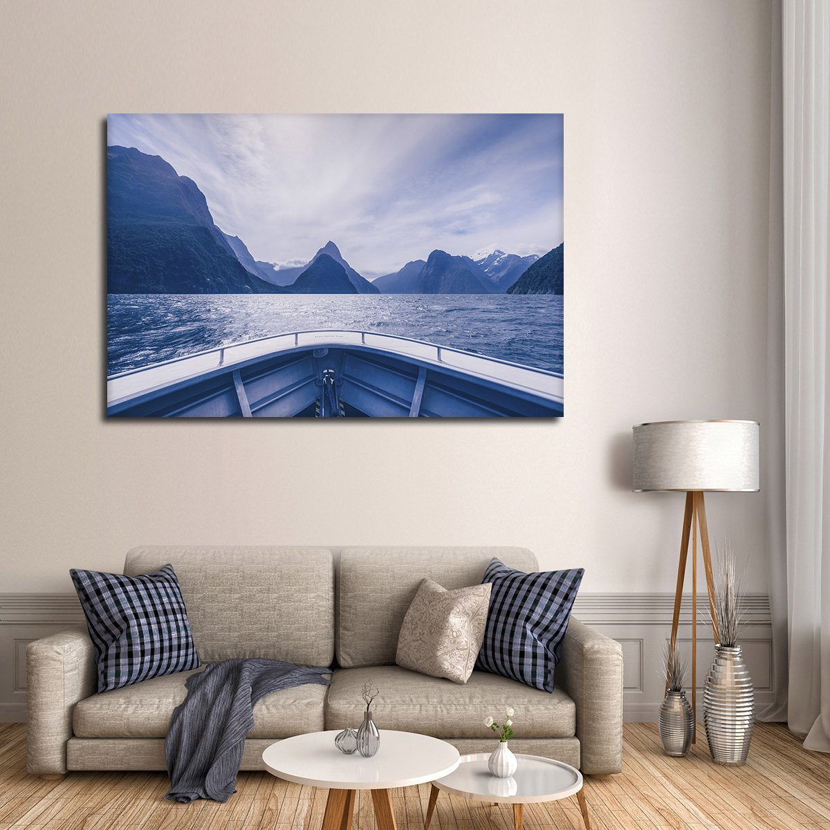 Boat View Multi Panel Canvas Wall Art