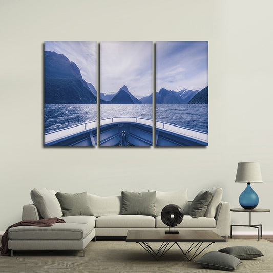 Boat View Multi Panel Canvas Wall Art