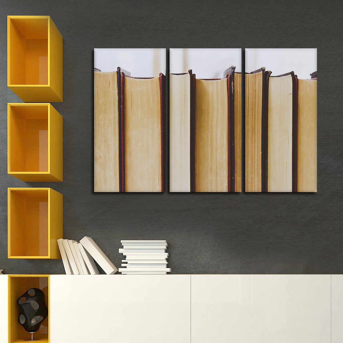 Books Multi Panel Canvas Wall Art