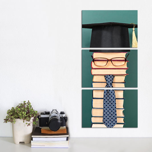 Bookworm Multi Panel Canvas Wall Art