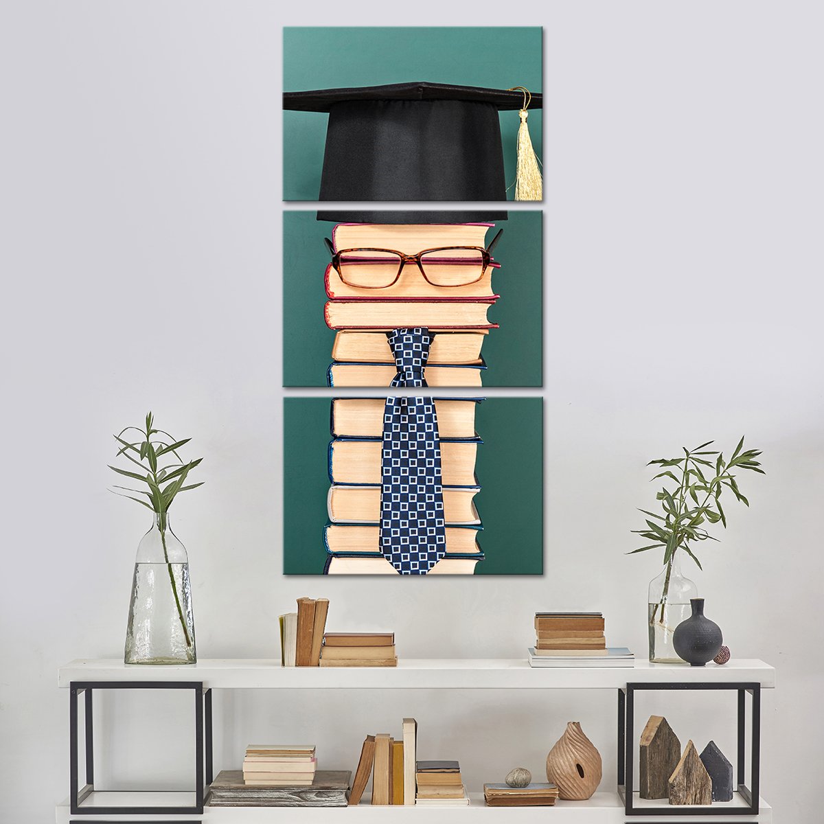 Bookworm Multi Panel Canvas Wall Art