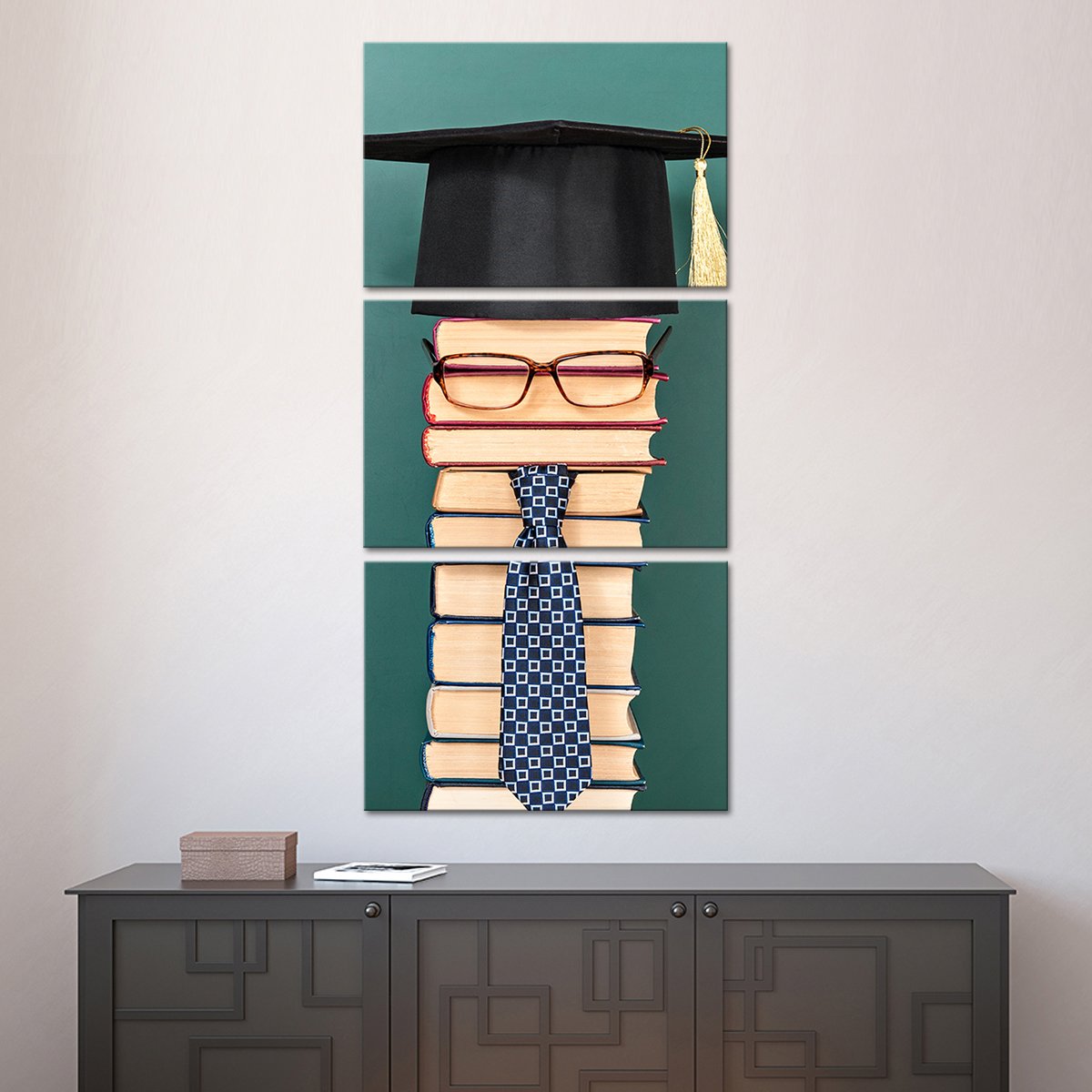 Bookworm Multi Panel Canvas Wall Art