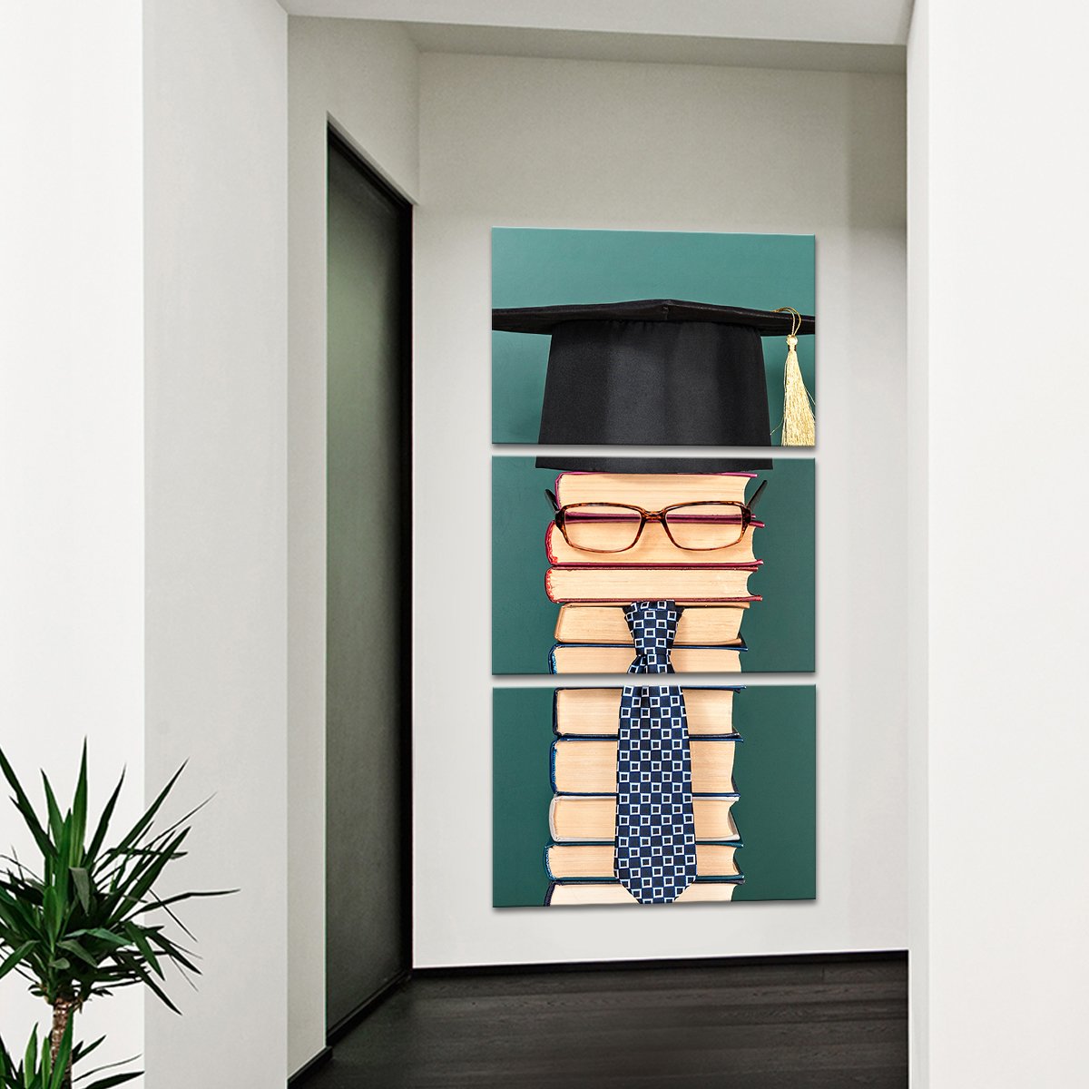 Bookworm Multi Panel Canvas Wall Art
