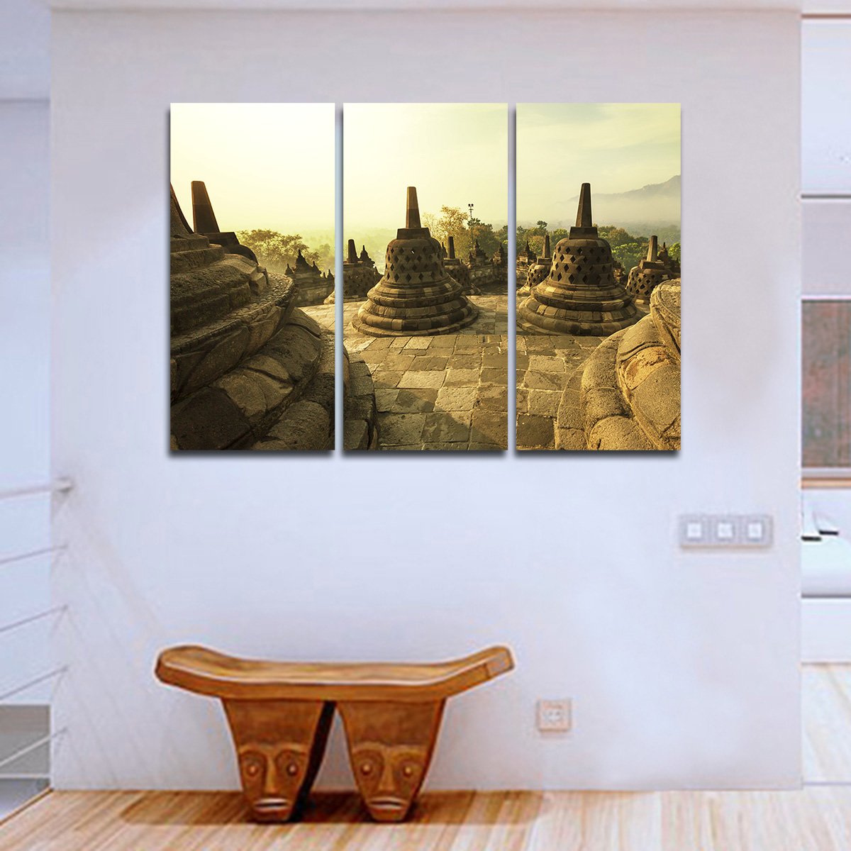 Borobudur Temple Multi Panel Canvas Wall Art