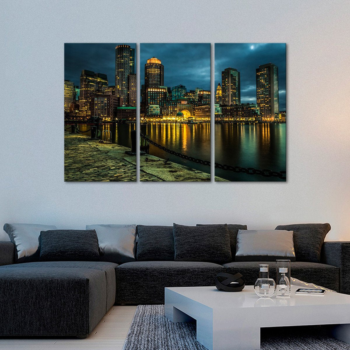 Boston Harbor Multi Panel Canvas Wall Art