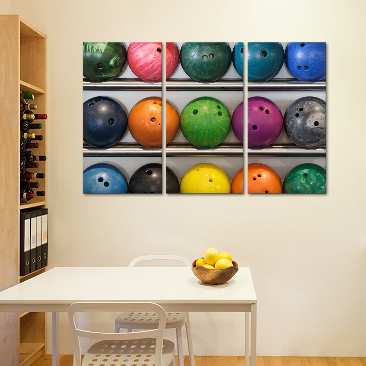 Bowling Balls Multi Panel Canvas Wall Art