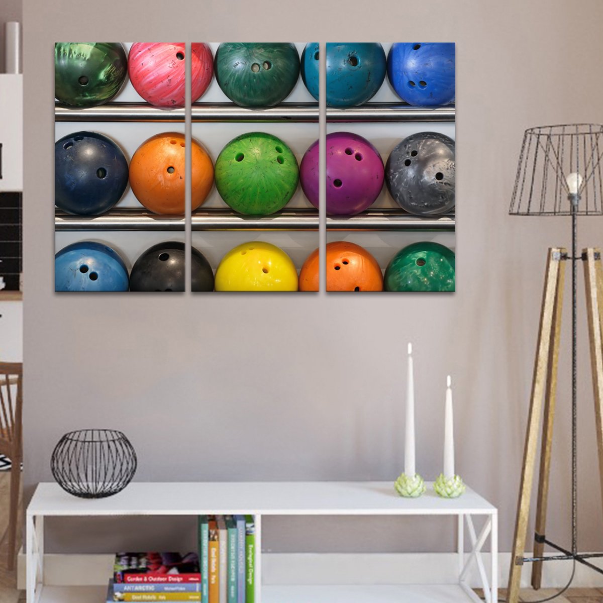 Bowling Balls Multi Panel Canvas Wall Art