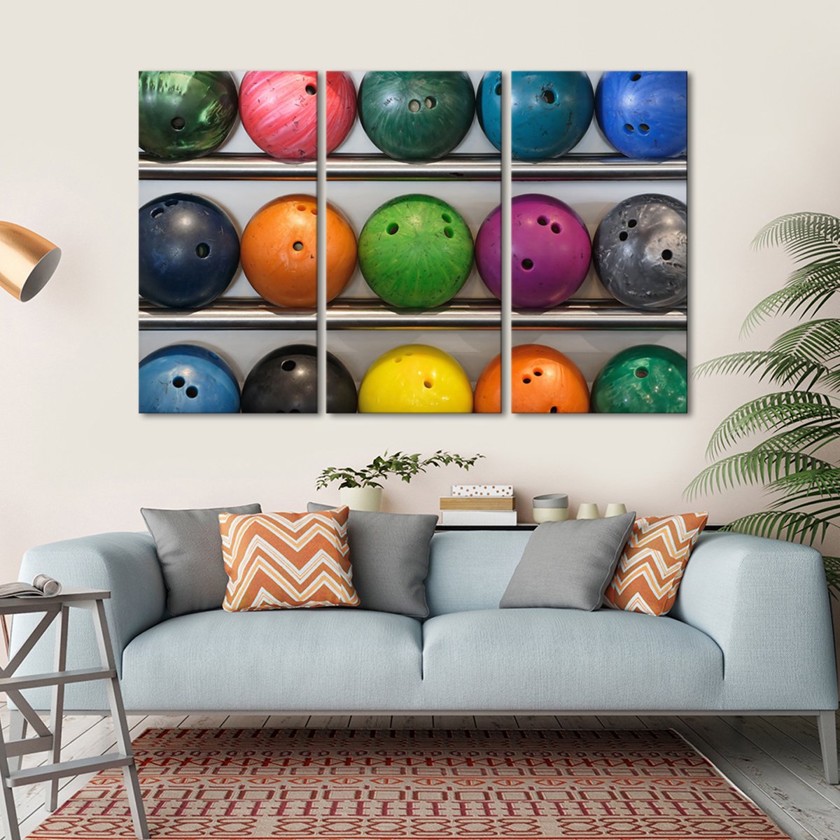 Bowling Balls Multi Panel Canvas Wall Art