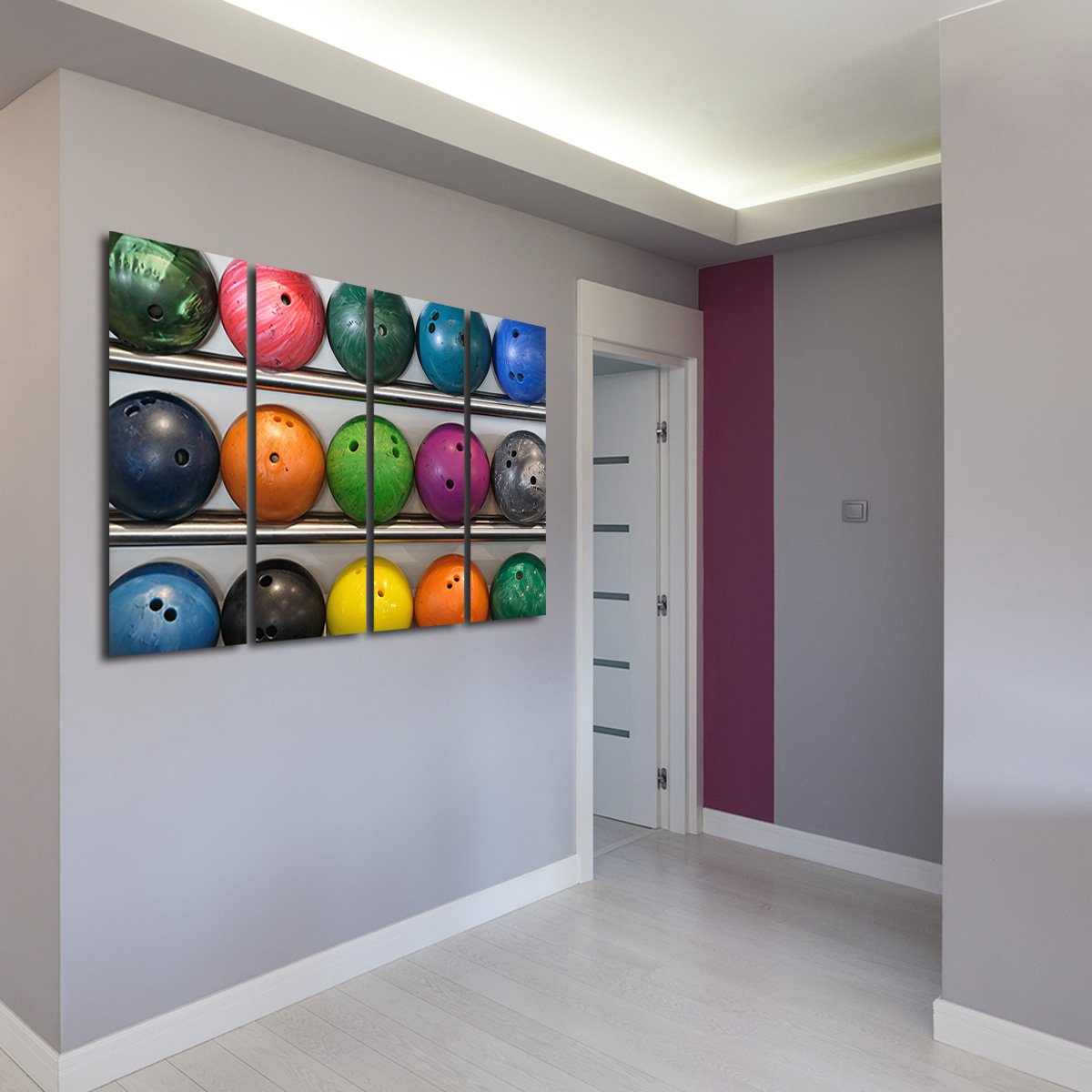 Bowling Balls Multi Panel Canvas Wall Art