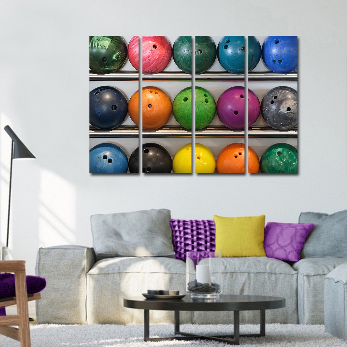Bowling Balls Multi Panel Canvas Wall Art
