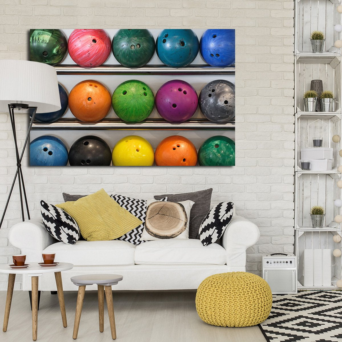 Bowling Balls Multi Panel Canvas Wall Art