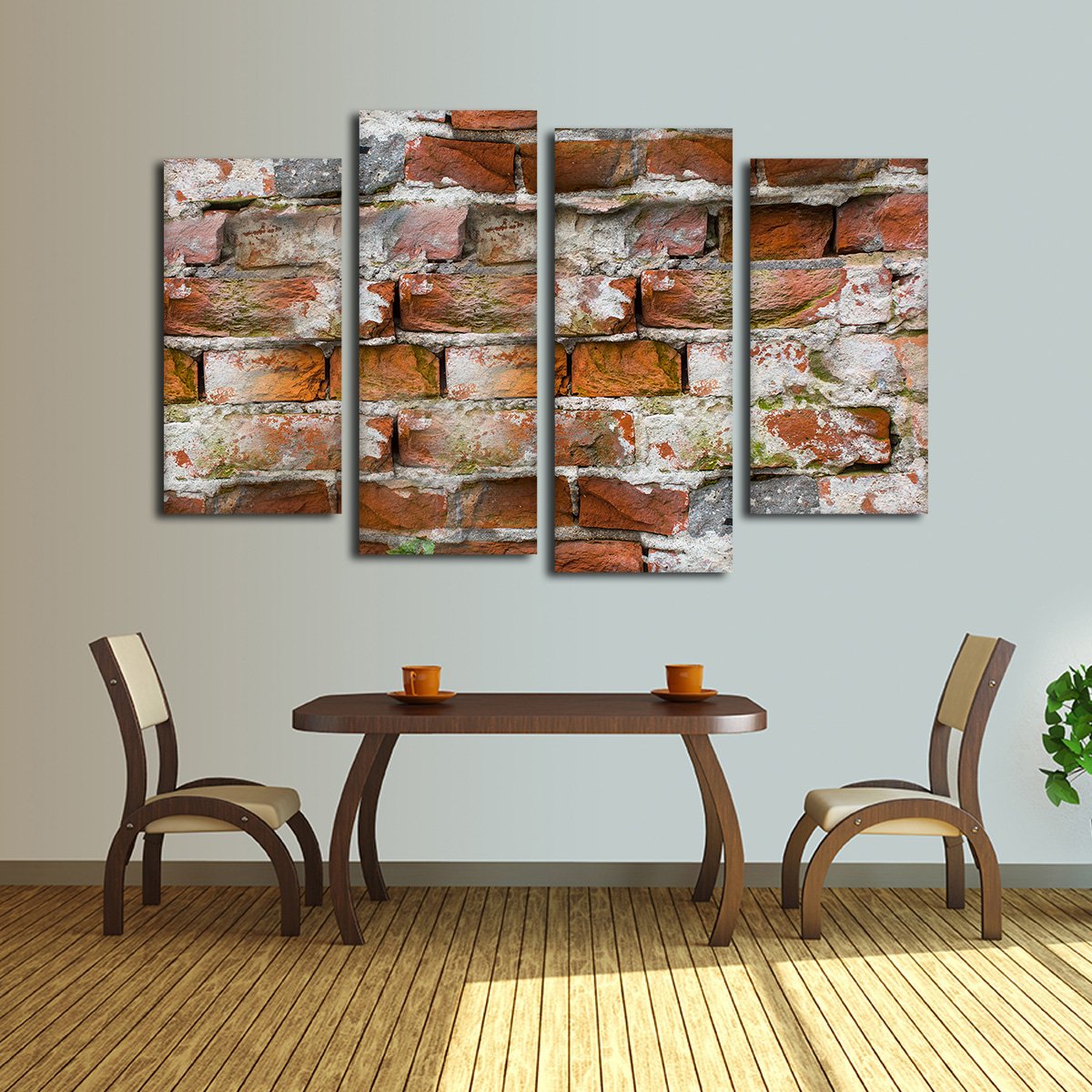 Brick Wall Multi Panel Canvas Wall Art