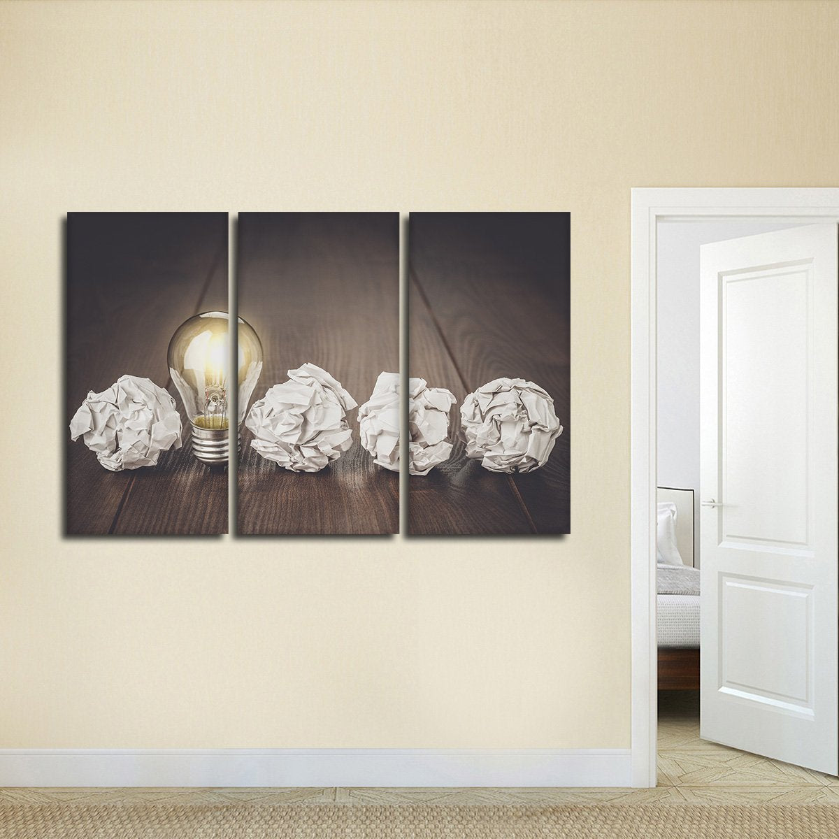 Bright Idea Multi Panel Canvas Wall Art