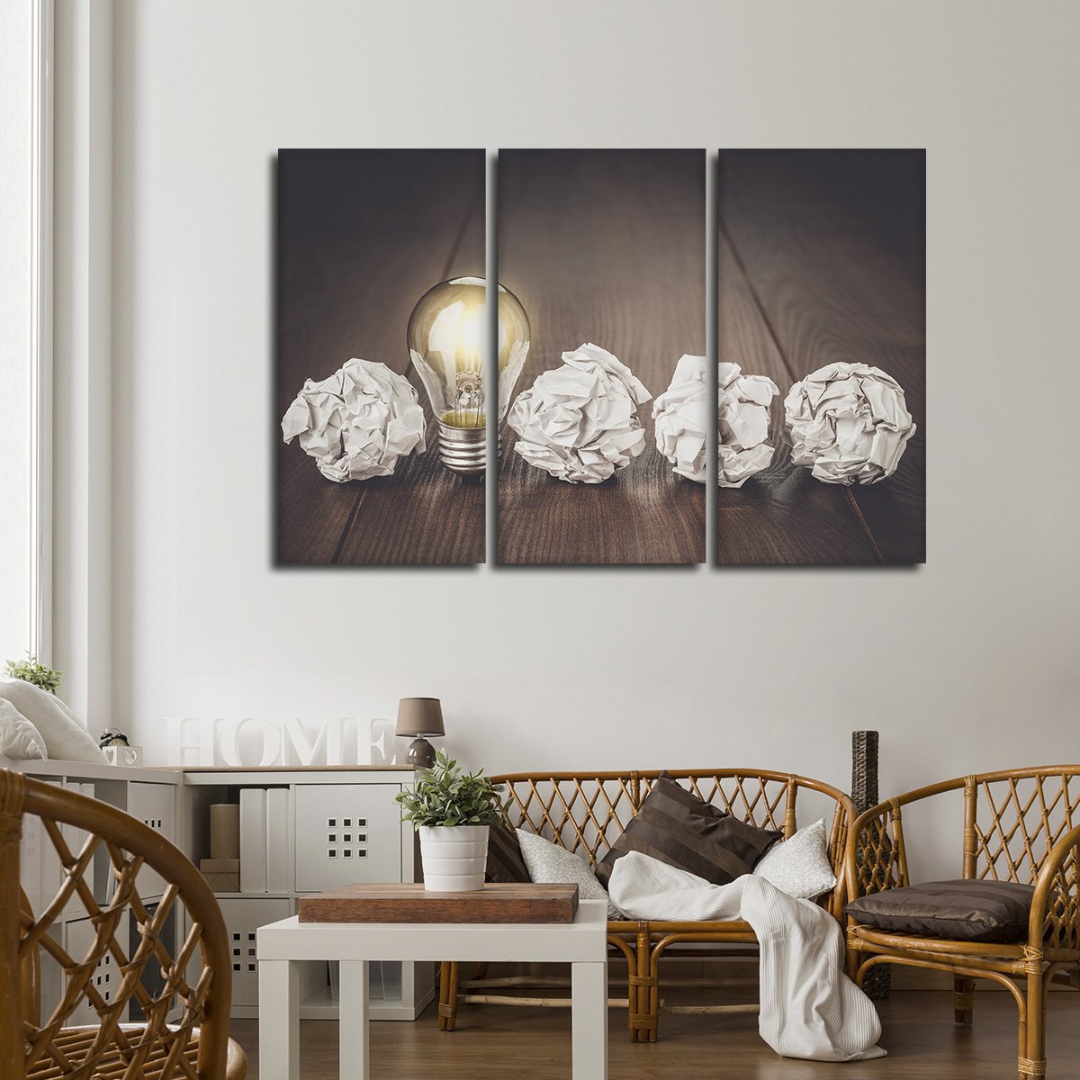 Bright Idea Multi Panel Canvas Wall Art