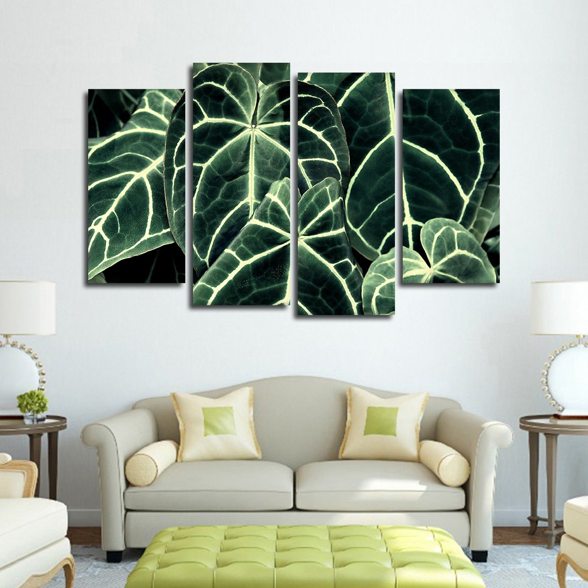Bright Leaves Multi Panel Canvas Wall Art