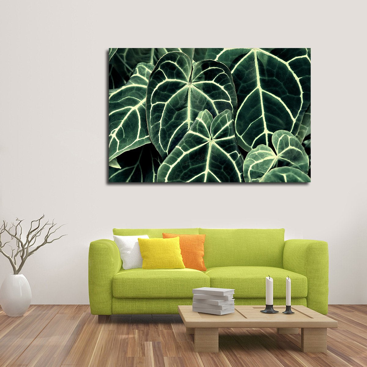 Bright Leaves Multi Panel Canvas Wall Art