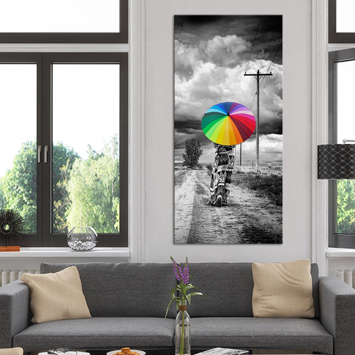 Bright Umbrella Pop Multi Panel Canvas Wall Art